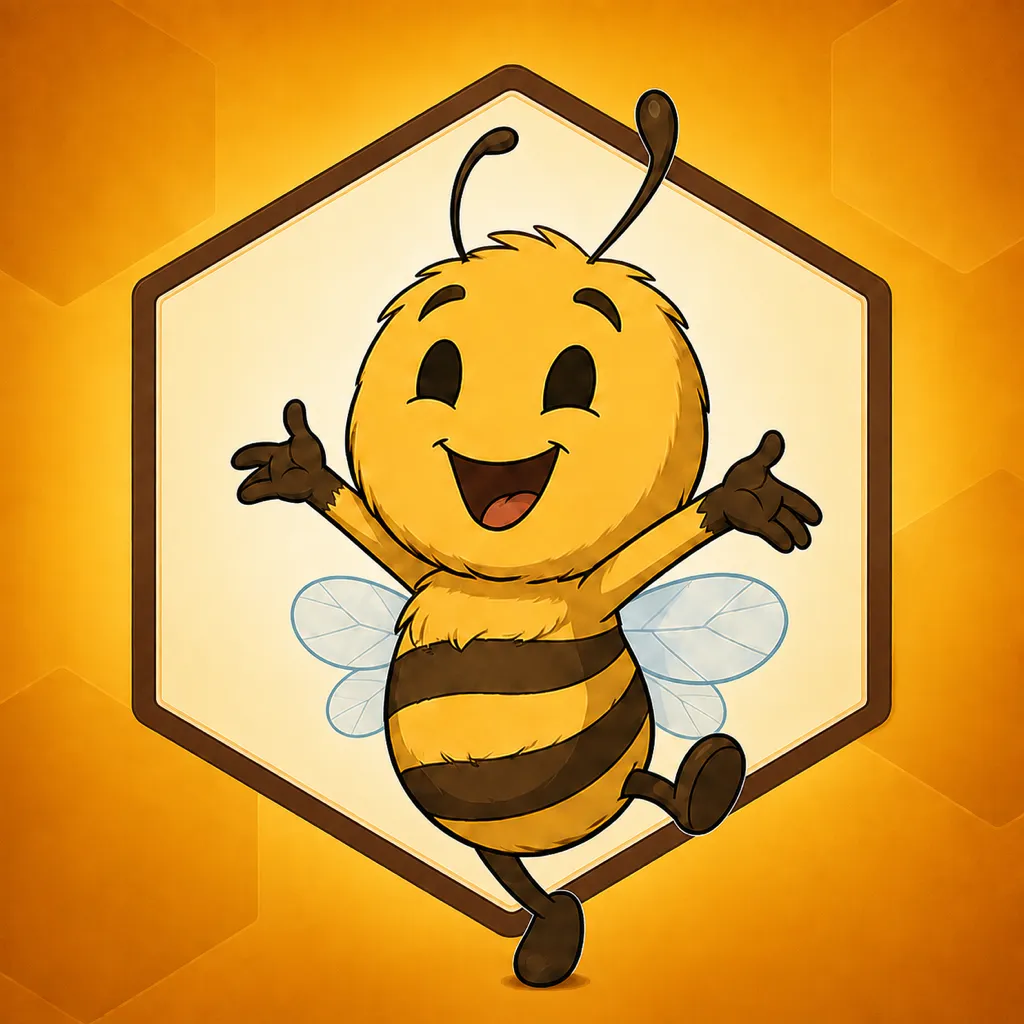 Waggle app icon featuring Ambrose the bee