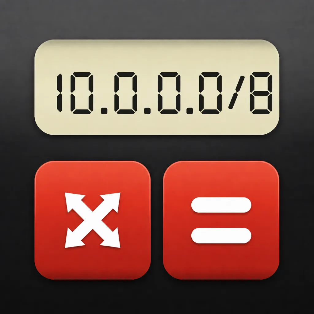 IP Calc app icon showing a subnet address on a calculator display
