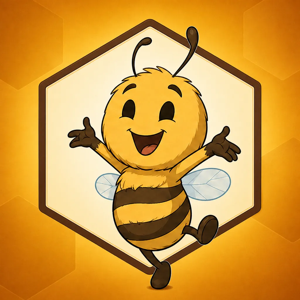 Waggle app icon featuring Ambrose the bee